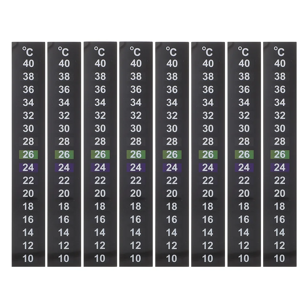 

8Pcs Aquarium Thermometer Stick on Strips Color Changing Numbers Fish Tank Temperature Sticker Accurate Adhesive Display