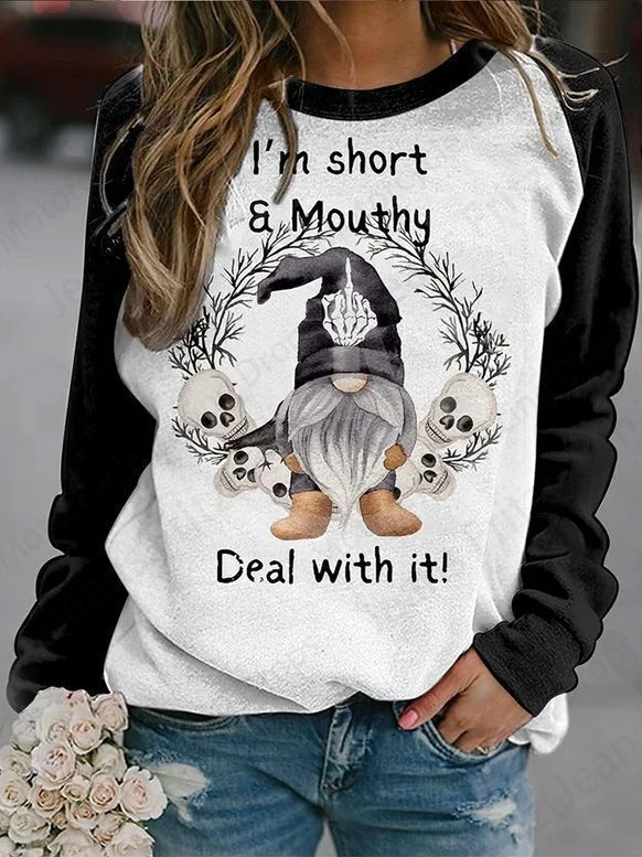 Halloween Hoodie Women Fashion O-neck Hoodies Women Sweats Witch Coat Girl Clothes O-neck Long Sleeve Hoodie Female Falls Skull