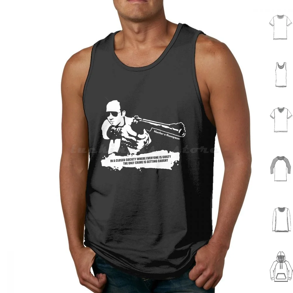 Gun Cool Face Hunter S Art Thompson Sling Gift Tank Tops Vest Sleeveless Gun Cool Face Hunter S Art Thompson Sling Fear And