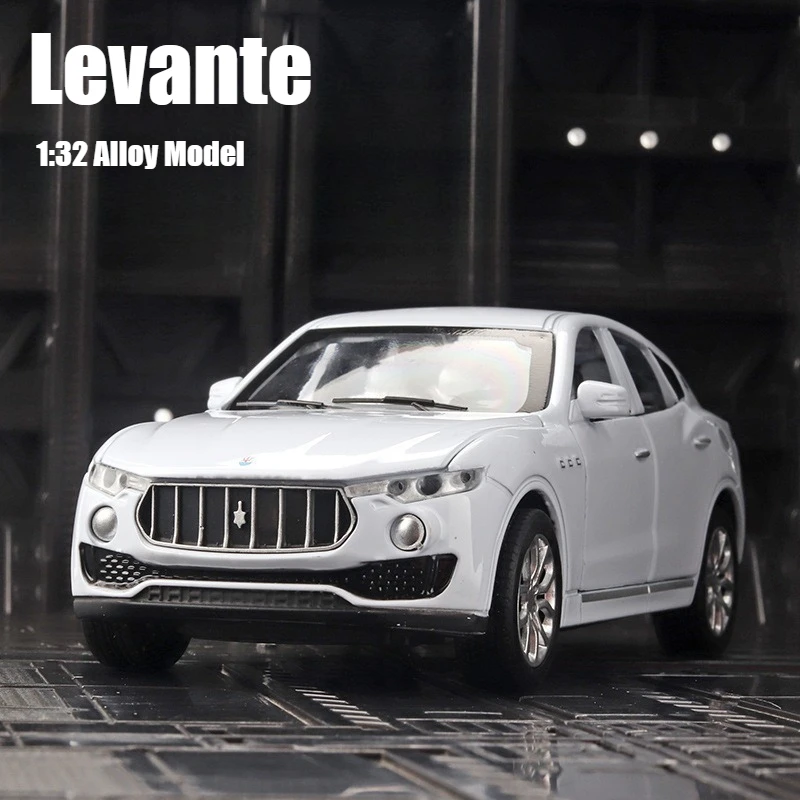 1:32 Levante Simulation Alloy Car Model Sound and Light Sound Effect Pullback Desktop Ornament Toy Gift