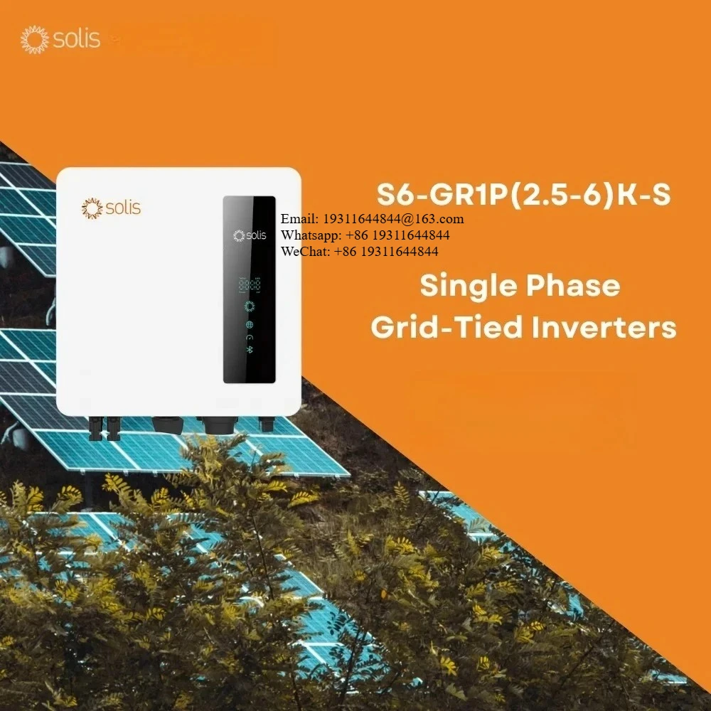 

Solis S6-GR1P(2.5-6)K-S Однофазный двойной MPPT низковольтный солнечный инвертор 220 В в сетке 2,5 кВт 3 кВт 3,6 кВт 4 кВт 4,6 кВт 5 кВт 6 кВт емкость