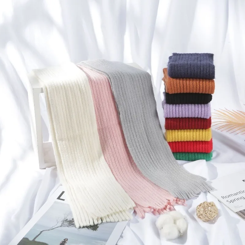 الشتاء الاطفال وشاح لينة متماسكة الرقبة أدفأ للجنسين بلون 2-10 سنة الرضع طفل صبي فتاة وشاح دافئ هدية اكسسوارات