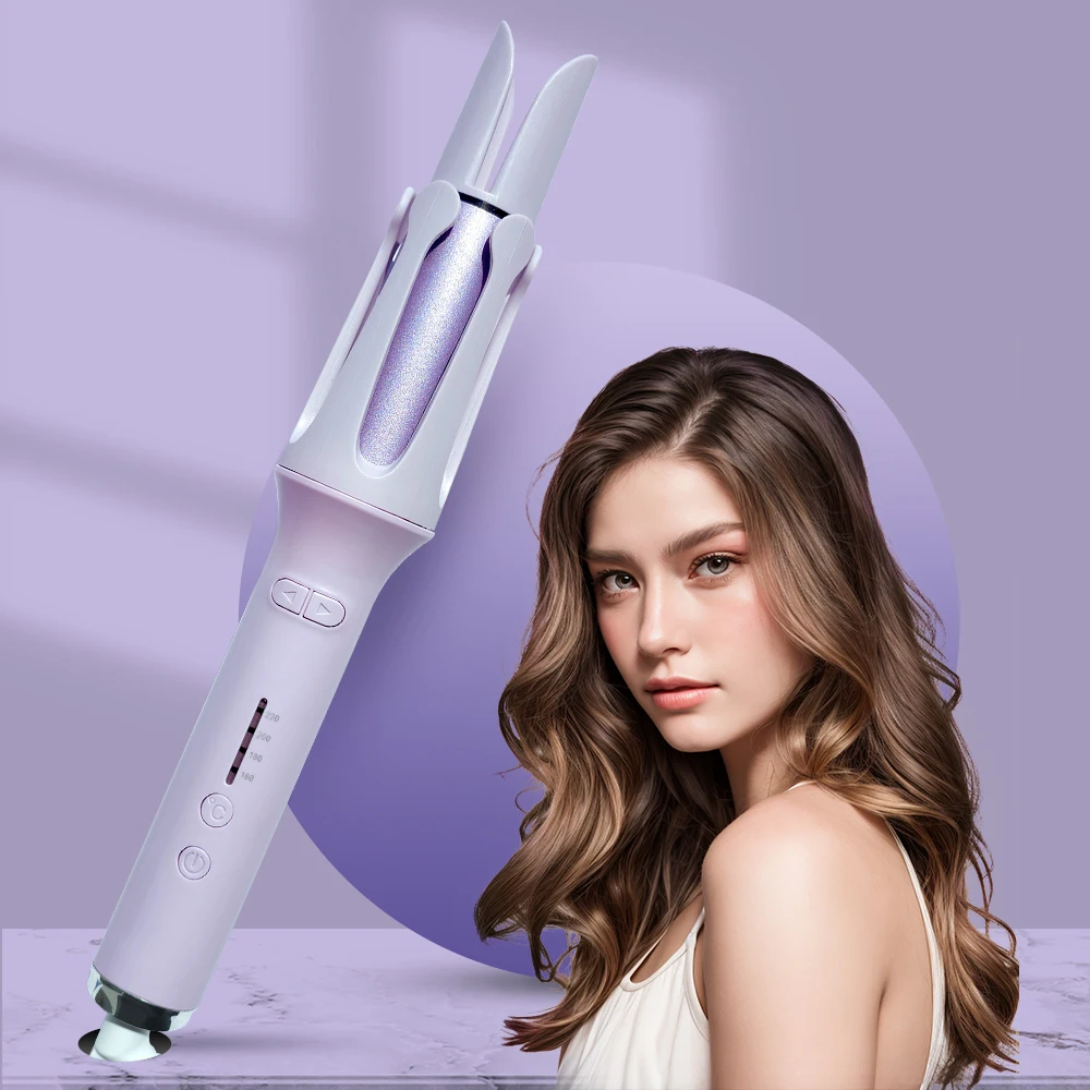 Automatic Hair Curler 32mm Negative Ions Electric Ceramic Curling Hair Stick Rotating Curl Waves Anti-Tangle Curling Iron Styler