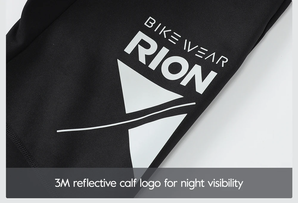 RION Fahrradhose für Herren und Damen, Winter-Thermo-Fahrradhose, MTB-Tights, gepolsterte Rennrad-Trägerhose, spritzwassergeschützt, winddicht, 7H 8H – Detail 15