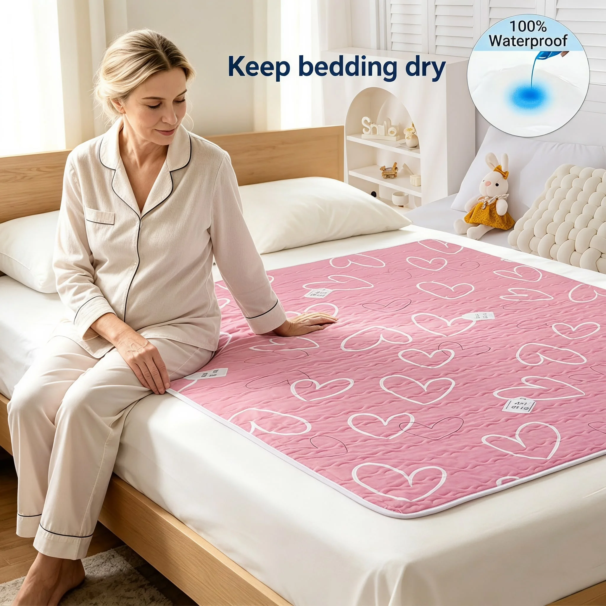 Reusable, Absorbent, Leak Proof Urine Isolation Pad, Female Menstrual Protection Pad, Suitable for Family Members