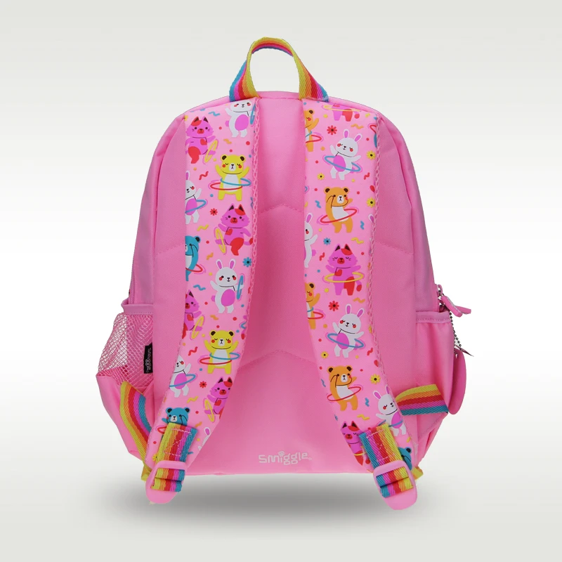 Smighidden-Sac d'école original pour enfants, fournitures scolaires de modélisation de dessin animé, ours rose SR, 14 pouces, Australie, vente à chaud