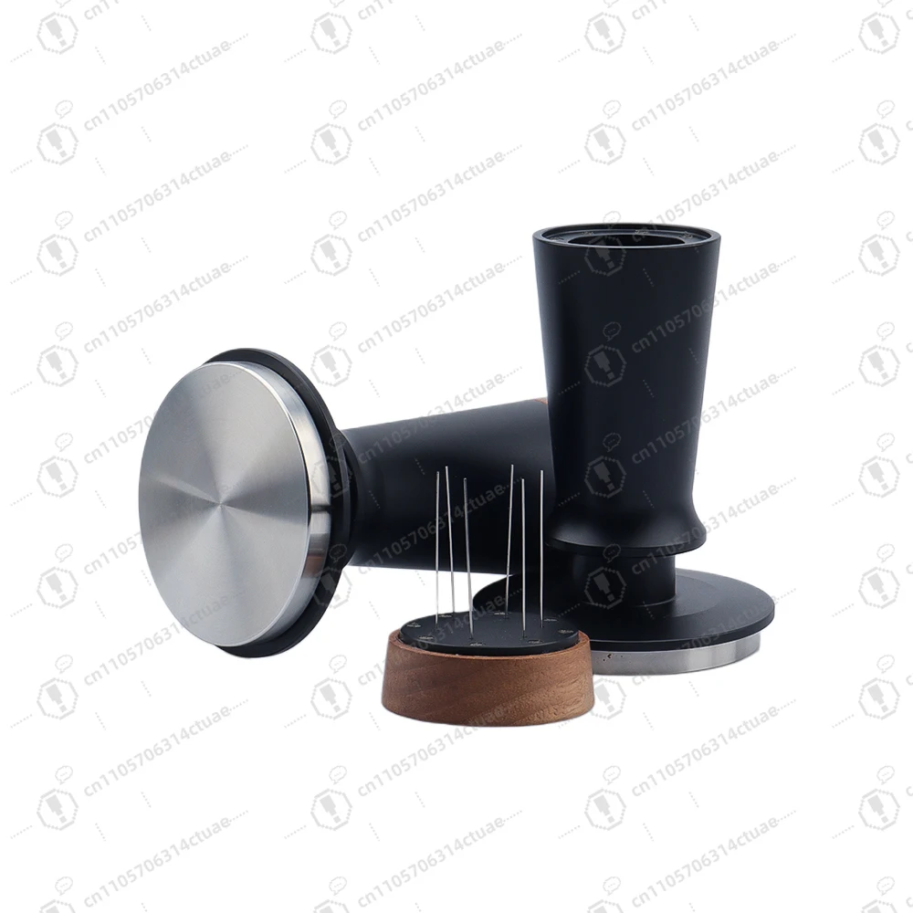 

Multifunctional 304 Stainless Steel Double Spring Coffee Tamping Wooden Coffee WDT Tool
