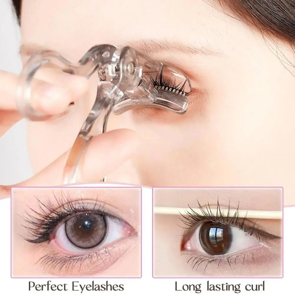 Portable Wide-Angle Eyelash Curler with One-Clip Curling Comb - Easy-to-Use Tool for Enlarging and Styling Lashes