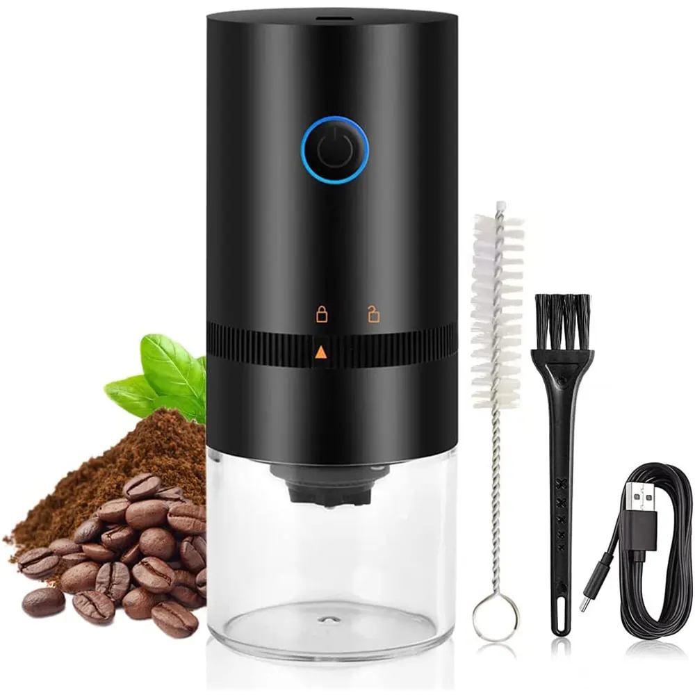 

Portabl Grinder Electric Coffee Grinder Automatic Beans Mill Conical Burr Grinder Machine For Home Travel USB Rechargeable