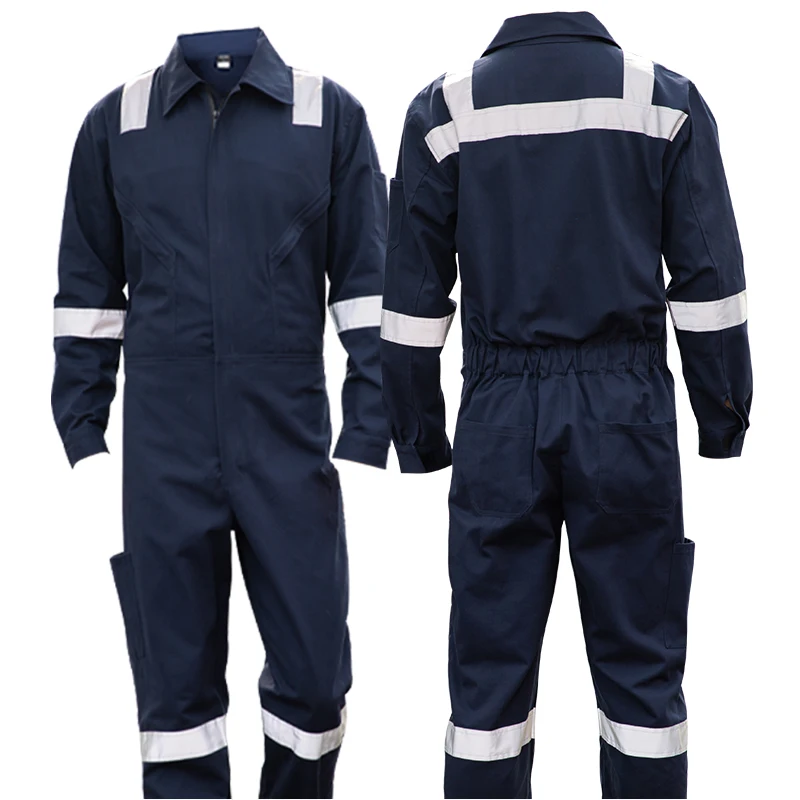 Autumn Men Mechanic Coveralls High Reflective automotive Pure Cotton Big Size Work Clothes Suit Uniform Jump Suit Overall