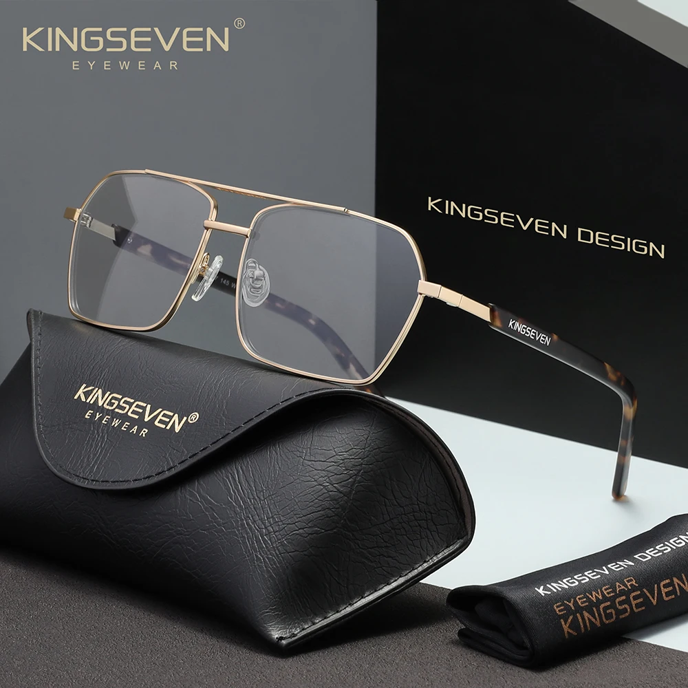 KINGSEVEN Marken-Brille Ohne Sehstärke Anti-Blaulicht-Brille für Damen und Herren Handy- und Computer-Brille mit Blaulichtfilter