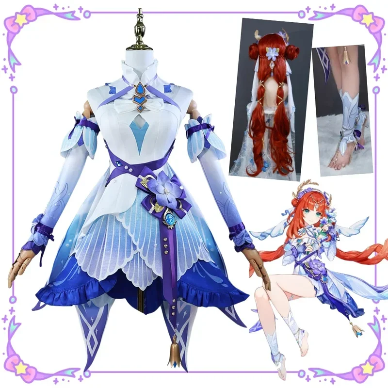 Game Genshin Impact Nilou Breeze of Sabaa New Skin Cosplay Costume Wig Anime Dress Summer Lovable Lolita Halloween Party Suit