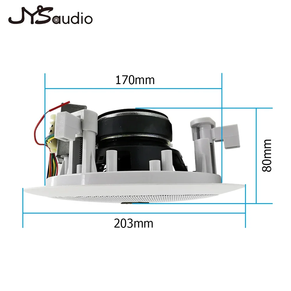 5 "20w coaxial alto-falante teto abs material de áudio alta fidelidade cozinha do banheiro interior sem tela exibição fácil e rápida instalação