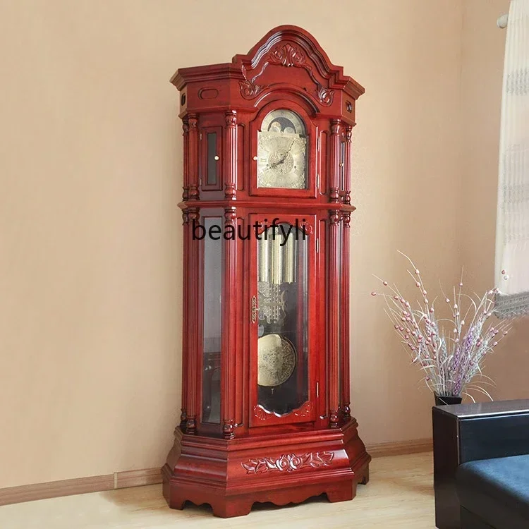 Large Wood Carving German Hermle Movement Solid Wood European the Grandfather Clock Living Room Large Pendulum Clock