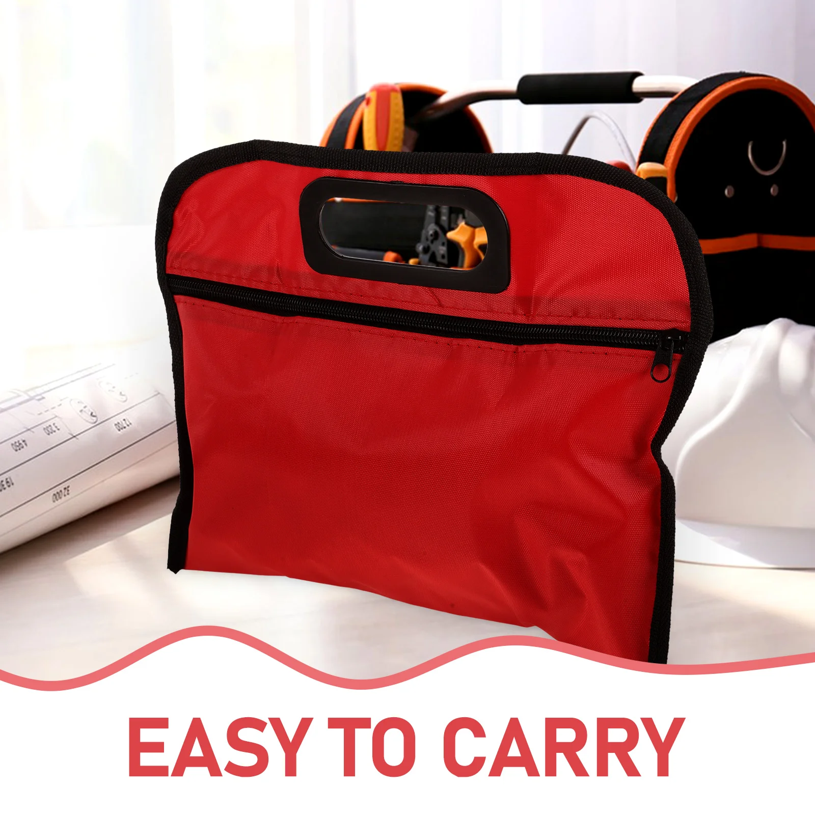 Portable Tool Storage Bag Oxford Cloth Heavy Duty Pouch 248mmx293mm Tools Bag Large Capacity Zipper For Wrenches Screwdrivers