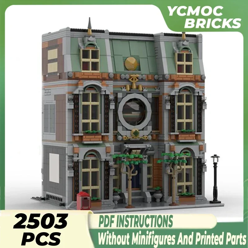 Techniczne klocki Moc widok na ulicę Model biblioteka typu Downtown modułowe klocki prezenty zabawki dla dzieci zestawy do samodzielnego montażu