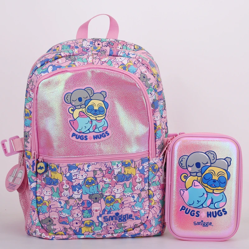 Smiggle Primary School Students' Large Capacity Reduced Burden Backpack Children'S Cartoon Princess Backpack Pen Box Pen Bag