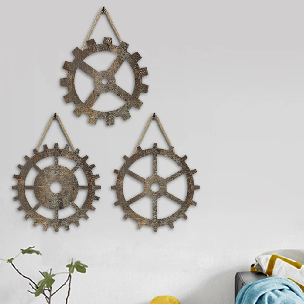

Gear Wall Hanging Home Decor Accessories Vintage for Industrial Farmhouse Living Room Ornament Ornaments