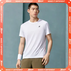 Xtep Short Sleeve Knitted Shirt For Men  Sports Sweatshirt Comfortable Quick-Drying Breathable  Tops 877229010273