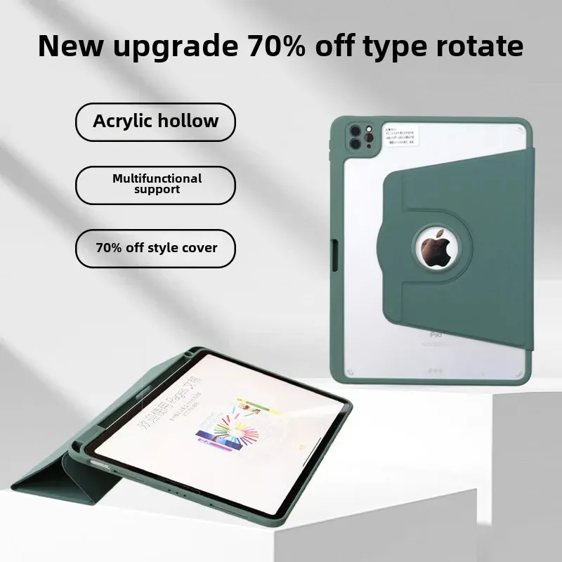 

Smart Rotating Case For New iPad Air 5 4 M3 M2 11 inch Mini 6 7 A17 Pro M4 11 " Funda, For iPad A16 11th/10th 7/8/9th Gen Cover