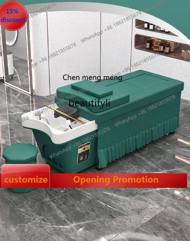 

new Moxibustion Bed Facial Water Circulation Head Treatment for Beauty Salon Thai Massage Shampoo Bed Traditional ss 8617