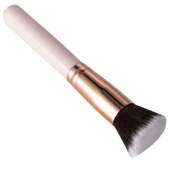 Luxury Champagne Makeup Brushes Flat Top Foundation Brush Large Face Brush Repair Brush Contour Brush for Liquid Cream Powder