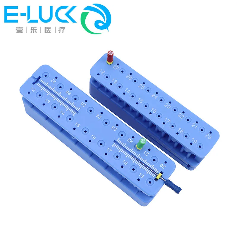 1Pc Dental Endo Measuring Plastic Endodontic Block Files Dentist Instrument Ruler Blue