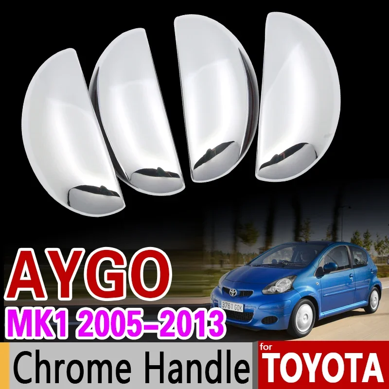 

Роскошная хромированная накладка на ручку для Toyota Aygo MK1 2005-2013, 2007, 2008, 2009, 2012, автомобильные аксессуары, наклейки, Стайлинг автомобиля