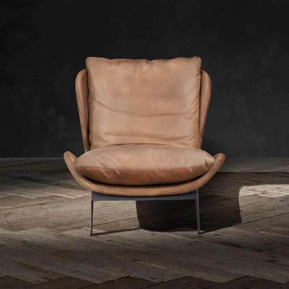 Accent chair luxury artificial leather living room single sofa chair