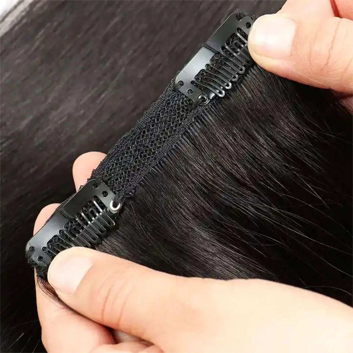 Clip In Hair Extensions Real Human Hair 8Pcs Hair Extensions 120G 100% Human Hair Clip In Extensions Straight Soft Hair 1B Color