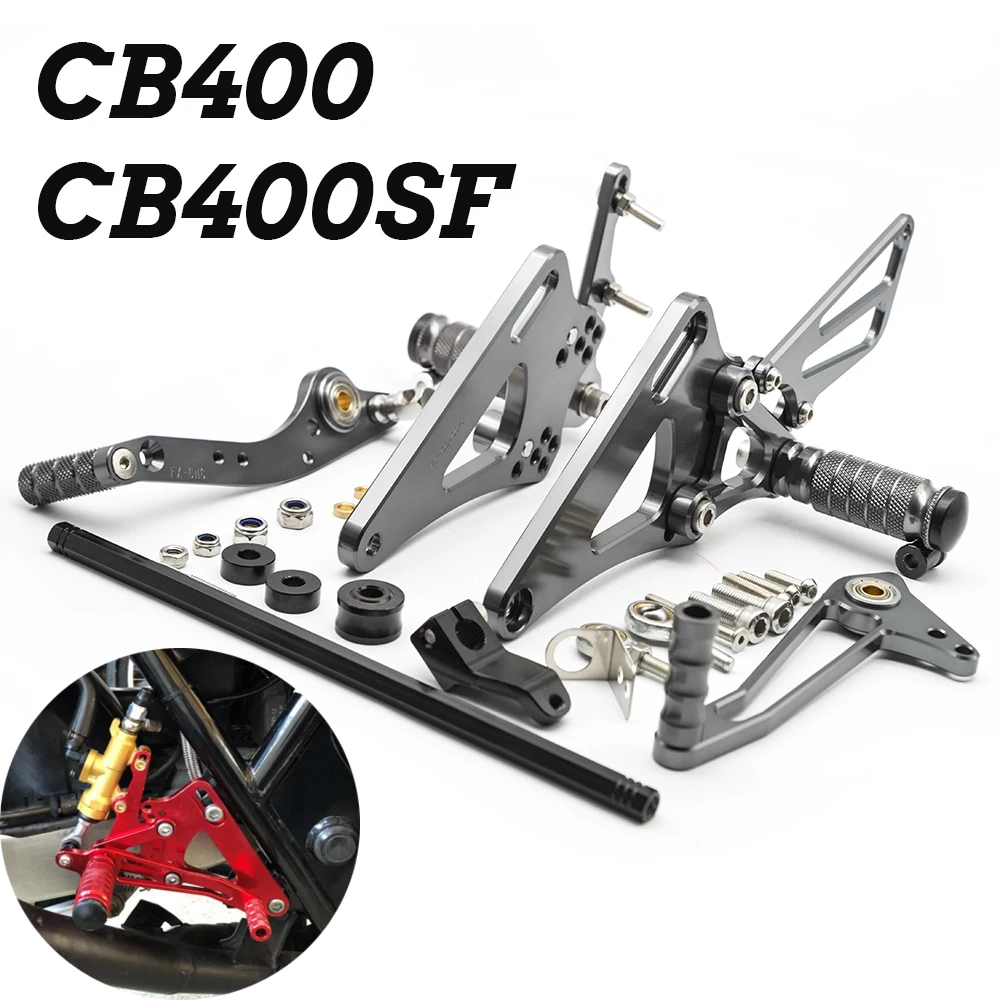 

For Honda CB400SF CB400 VTEC SPEC CB 400 1990 1991 1992 1993 1994 1995 1996 1997 1998-2023 CNC Rearset Rear Set Footpeg Footrest