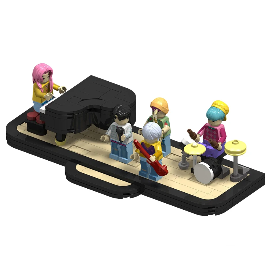 جديد فريق مونستر هانت الرجالي Rumizazoi يجمع مكعبات البناء اليدوية الكورية الرجال فريق عباءة لعبة مكعبات البناء #4