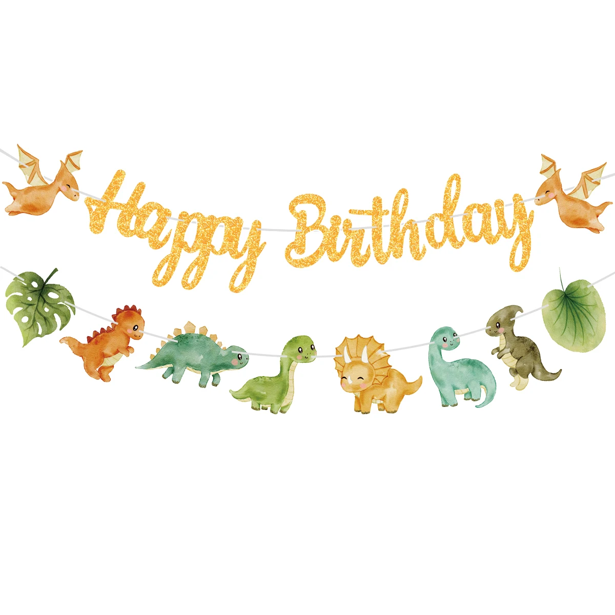 Dinosaur Birthday Banner Happy Dinosaur Birthday Party Decoration Boys Birthday Party Decor Safari Birthday Party Decoration