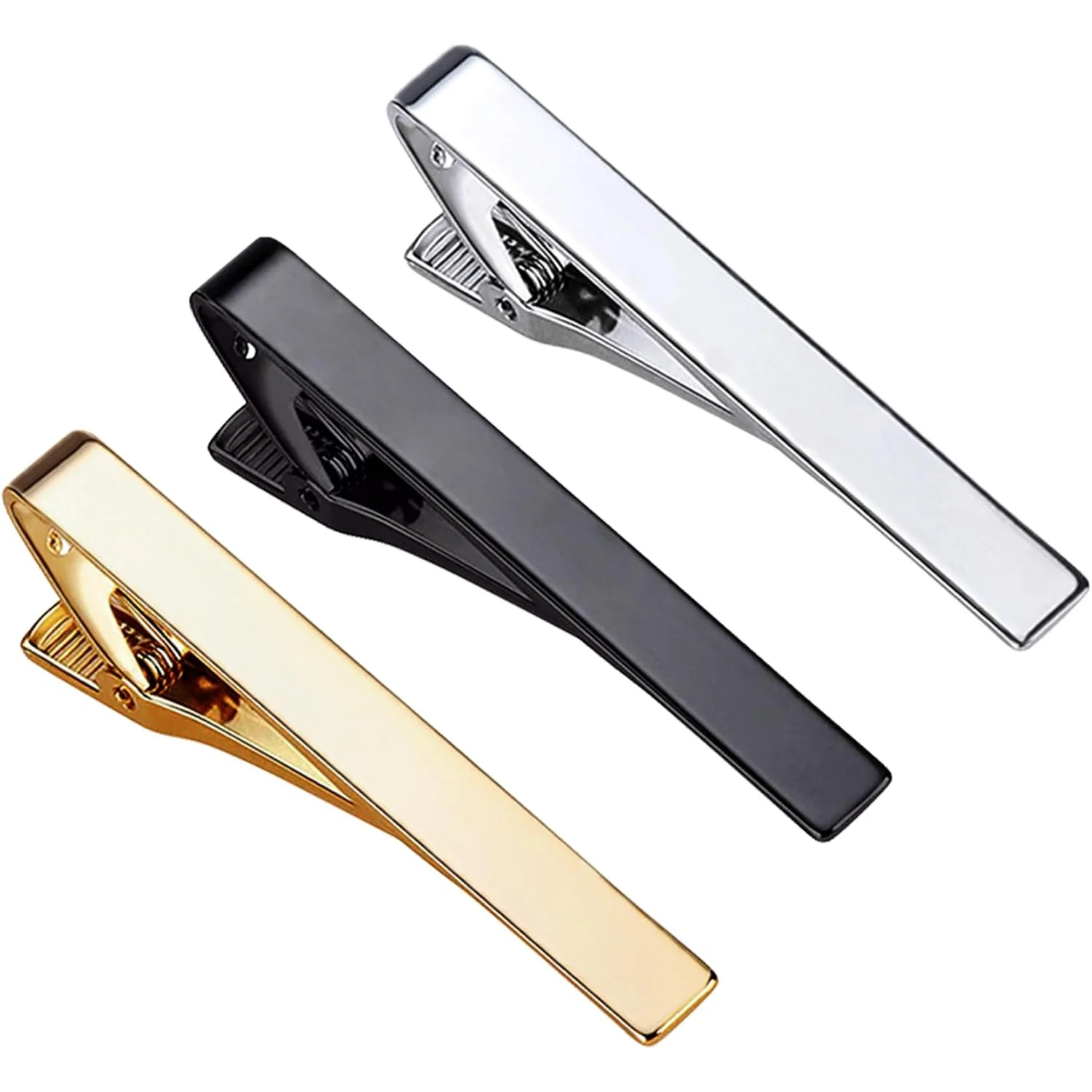 

Men's Tie Clip, Classic Tie Clip, Available in Silvery, Golden, and Black, Suitable for Weddings