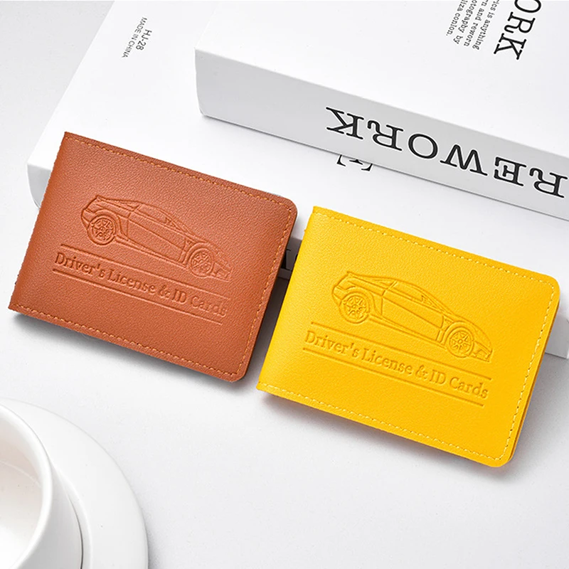 Car Registration Driver's License And Insurance Card Holder Leather Car Essential Document Card Wallet Car Accessories