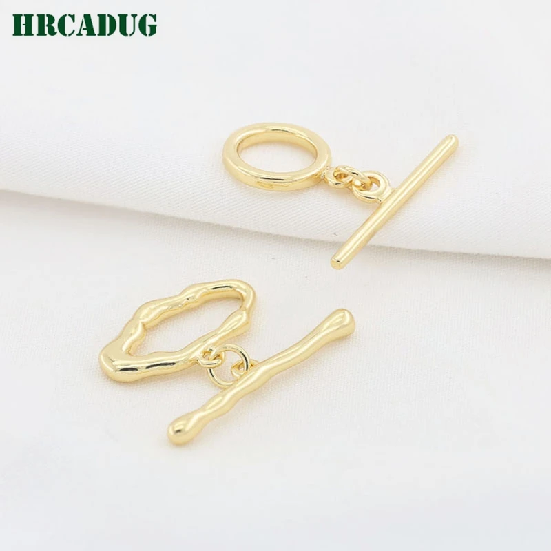 

Toggle Clasp 14K Gold Plated Brass Metal Jewelry Fasteners OT Clasps For Necklace Bracelet Jewelry Making Supplies End Clasps
