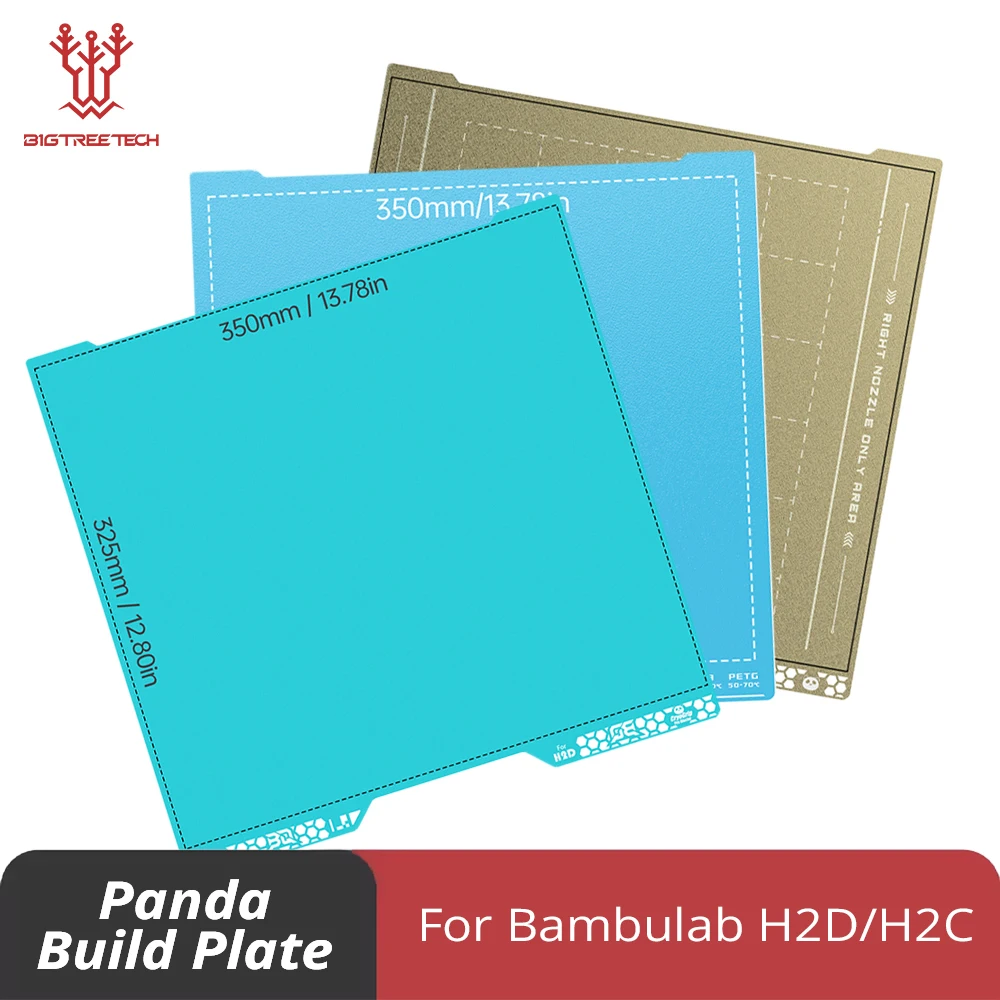 

BIGTREETECH Panda Build Plate CryoGrip Pro 350x325mm Double-side Heatbed 3D Printer Parts For Bambulab H2D/H2C 3D Printer