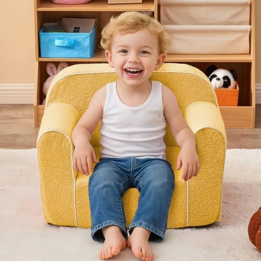 

Ультрамягкое кресло-мешок из пены для малышей с подлокотниками для мальчиков и девочек, плюшевый диван-лежак для чтения и игр
