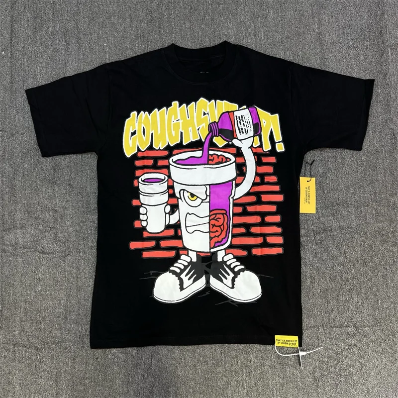 

Повседневная короткая футболка с пародией сиропом That's a Awful Lot of Cough