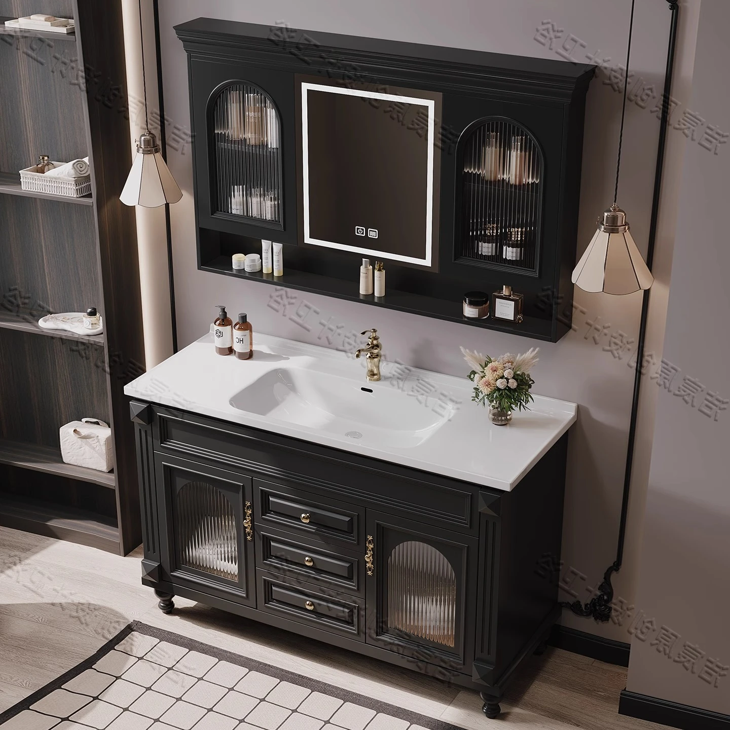 Modern Sink Cabinet Bathroom Luxury Mirror Vanity Organizer And Storage Wall Shelf Toilet Mueble Auxiliar Bano Wc Furniture