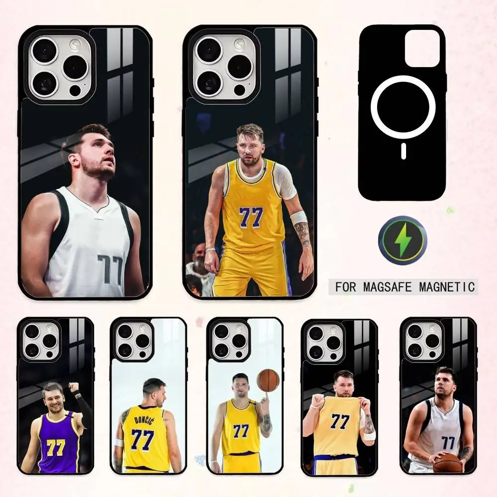 

basketball Luka Doncic 77 Phone Case For iPhone17,16,15,14,13,12,11 Plus,Pro Max Magnetic For Magsafe Wireless Charging