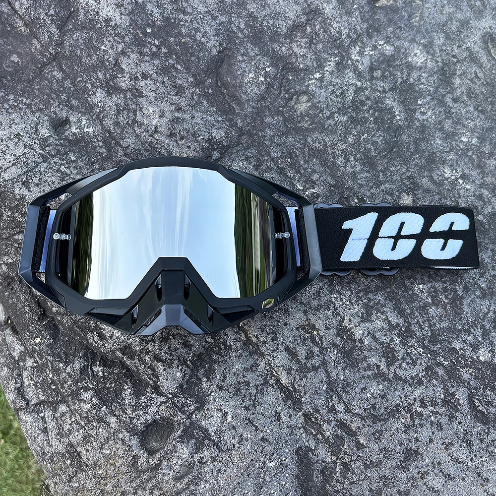 

Hot 100 Motorcycle Goggles Cycling Glasses Outdoor Off-Road Ski Sport MX ATV Dirt Bike Racing Glasses Motocross Bicycle Goggles