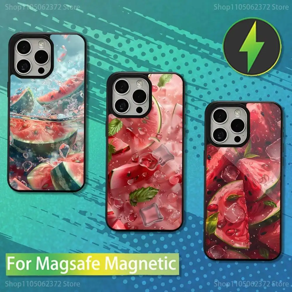 

Watermelo Summer Art Phone Case For iPhone 16,17,15,14,13,12,11,Pro,Max,Plus,Mini,Magsafe,Magnetic Wireless Charging Case