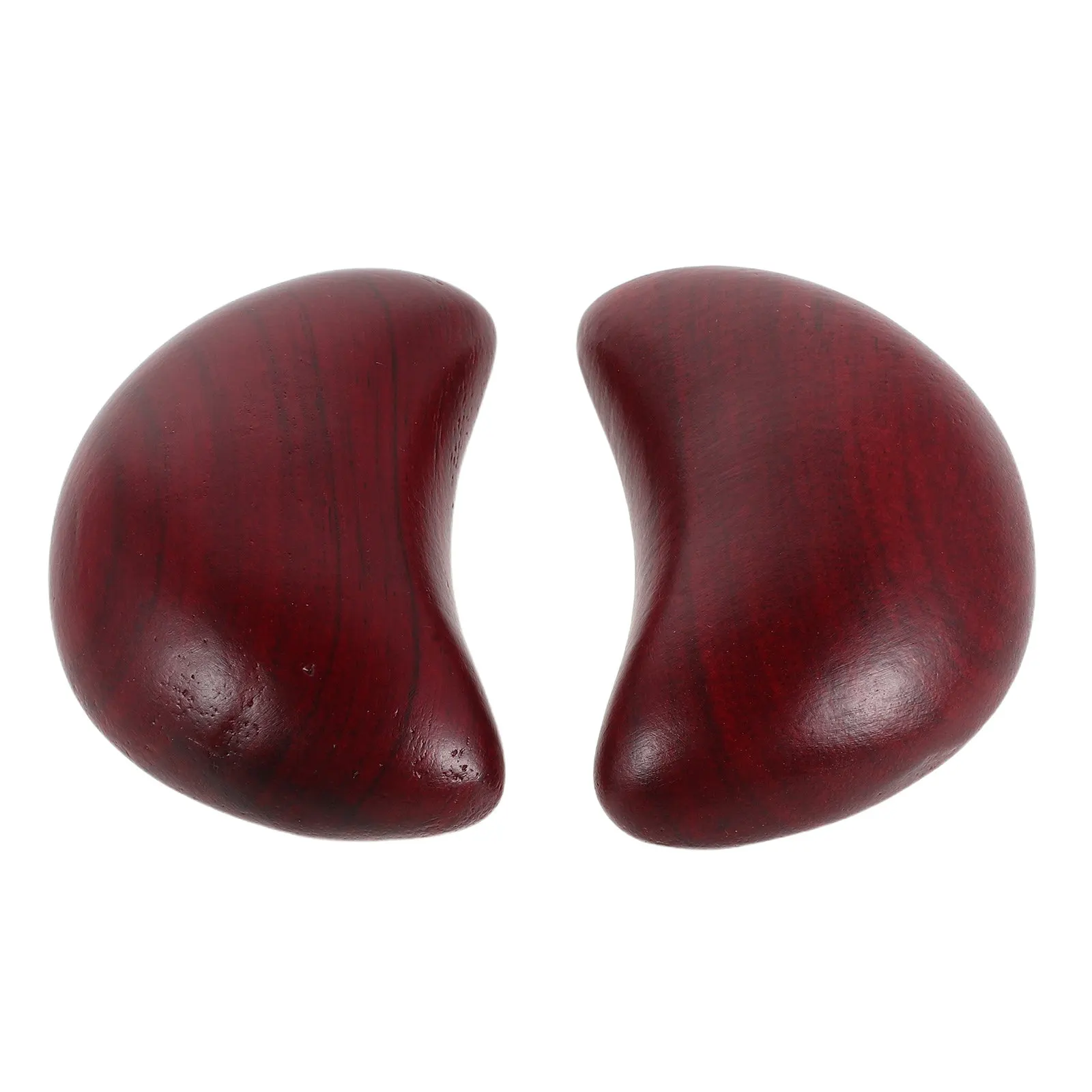 2Pcs Peach Wood Chinese Divination Cup Feng Shui Energy Enhancer Vintage Yin Yang Crescent Moon Symbol Wood Divination Cup