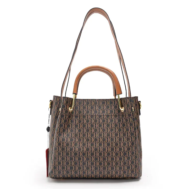Tas Selempang CH Brand Classic Letter Print Kapasitas Besar Berkualitas Tinggi untuk Wanita, Multi Kantong, Elegan, Populer, Mewah Ringan