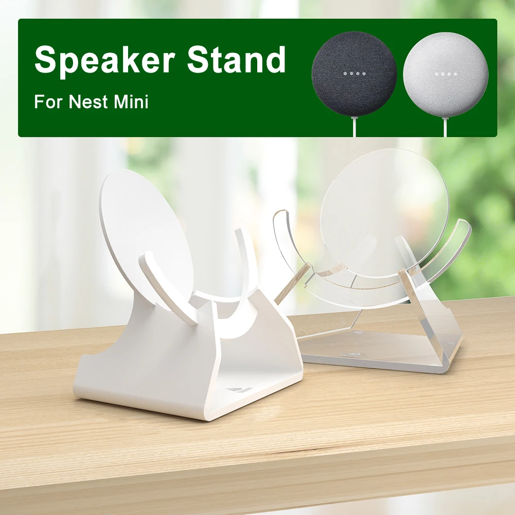 Desktop Rechtop Stand Acryl Desktop Houder Luidspreker Houder voor Nest Mini Speaker Desktop Accessoires