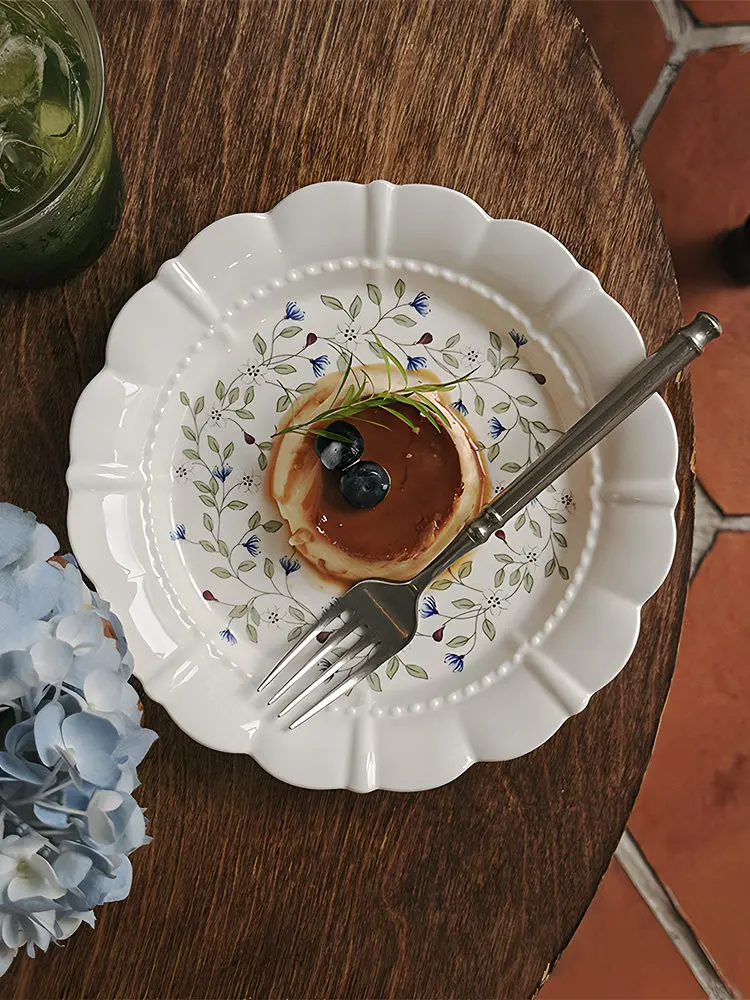 

Винтажная тарелка Zeteng Home для салата и десертов, для западной кухни, высококачественная, для фотосъемки