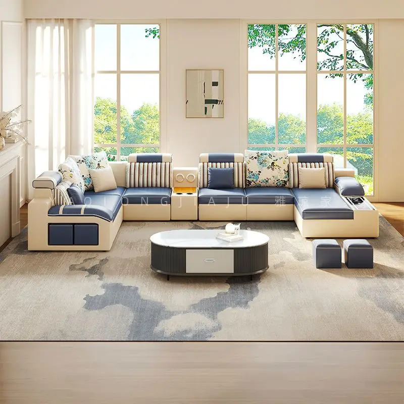 Latest Living Room Sofa Set Modern Luxury Factory Price Fashion Design 7 Seater Couch Wholesale Cheap Price Leather Sofa