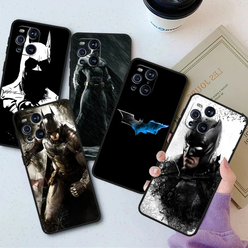 B-batmans Superhero For OPPO Find X6 X5 X3 X2 F21S F21 Pro Lite Neo Black Silicone Fundas Soft Phone Case