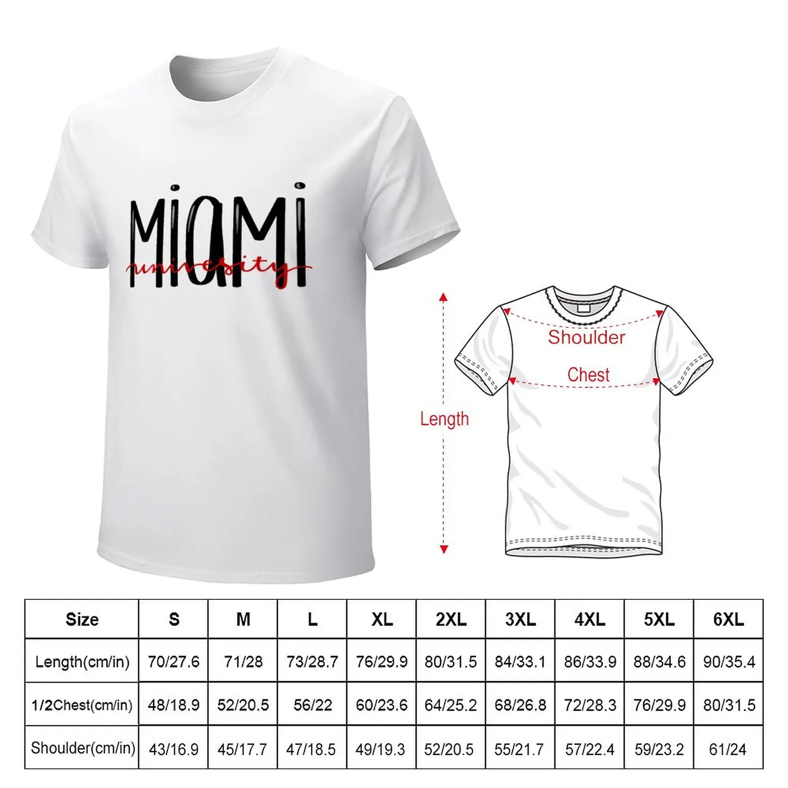 Miami Caligraphy T-Shirt funnys plus size tops oversizeds men t shirts